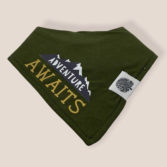 NWT Wool + Pepper Co. ADVENTURE AWAITS Baby Bandana Bib - Picture 1 of 3